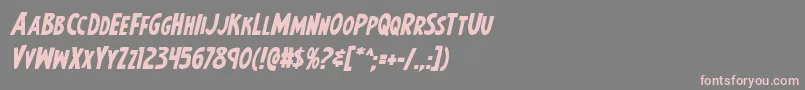 Earthsmightiestboldital Font – Pink Fonts on Gray Background