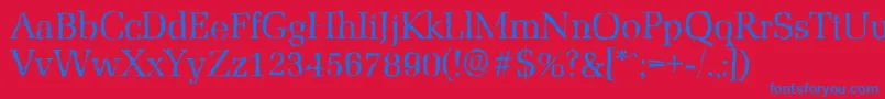 MarseillerandomRegular Font – Blue Fonts on Red Background