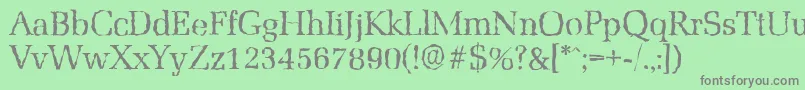 MarseillerandomRegular Font – Gray Fonts on Green Background