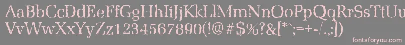 フォントMarseillerandomRegular – 灰色の背景にピンクのフォント