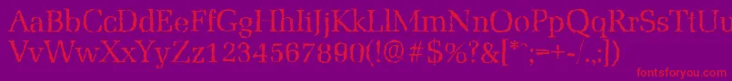 MarseillerandomRegular Font – Red Fonts on Purple Background