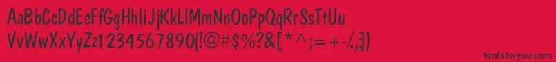 Jargonlightssk Font – Black Fonts on Red Background