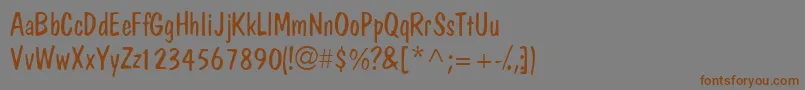 Jargonlightssk Font – Brown Fonts on Gray Background