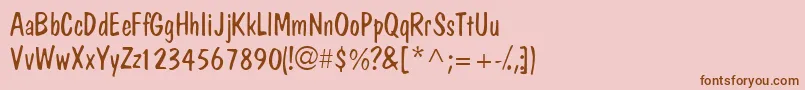 Jargonlightssk Font – Brown Fonts on Pink Background