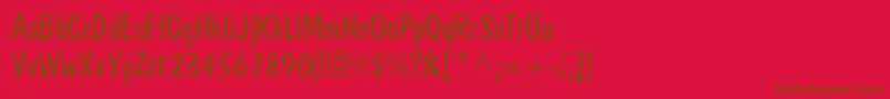 Jargonlightssk Font – Brown Fonts on Red Background