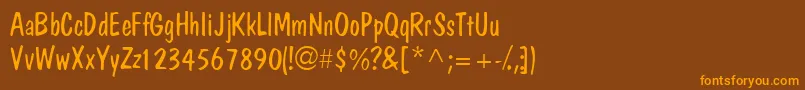 Jargonlightssk Font – Orange Fonts on Brown Background