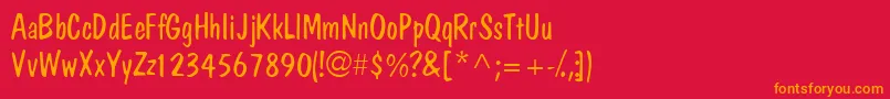 Jargonlightssk Font – Orange Fonts on Red Background