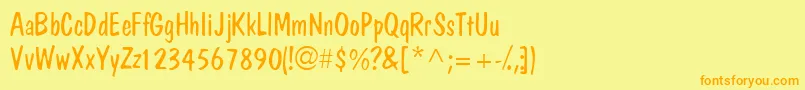 Jargonlightssk Font – Orange Fonts on Yellow Background