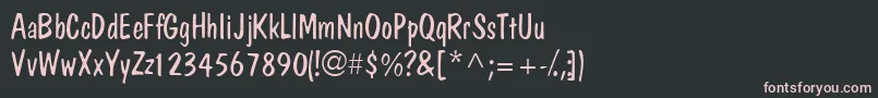 Jargonlightssk Font – Pink Fonts on Black Background