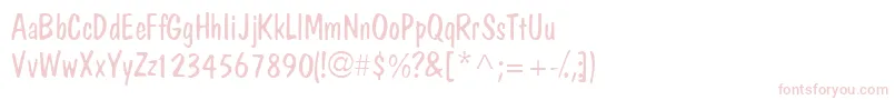 Jargonlightssk-Schriftart – Rosa Schriften auf weißem Hintergrund