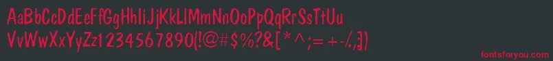 Jargonlightssk Font – Red Fonts on Black Background