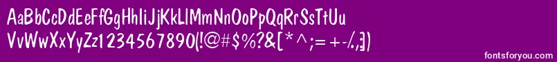 Jargonlightssk Font – White Fonts on Purple Background