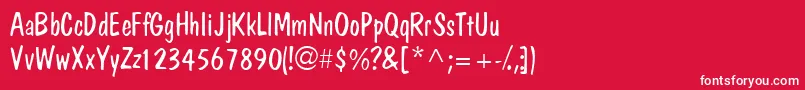 Jargonlightssk Font – White Fonts on Red Background