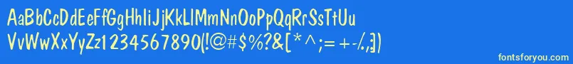 Jargonlightssk Font – Yellow Fonts on Blue Background