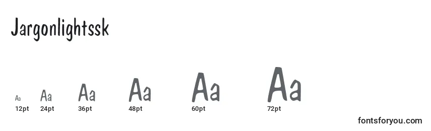 Jargonlightssk Font Sizes