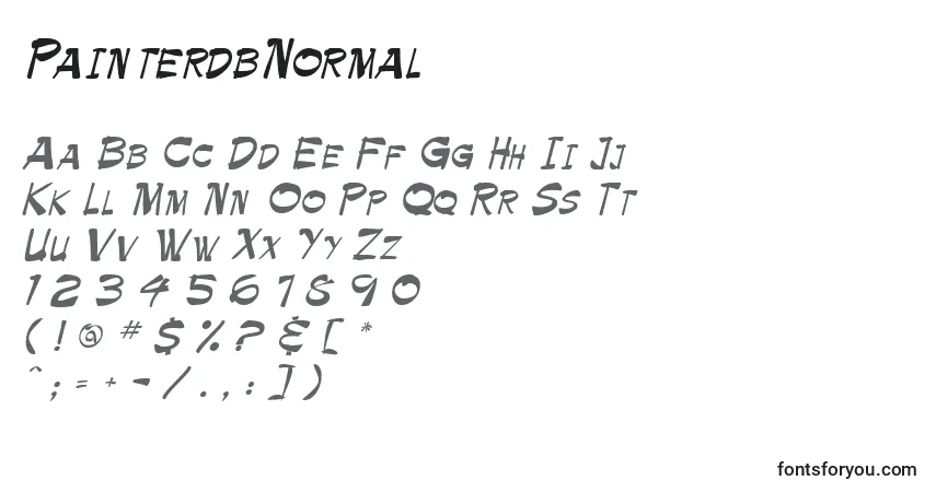 A fonte PainterdbNormal – alfabeto, números, caracteres especiais