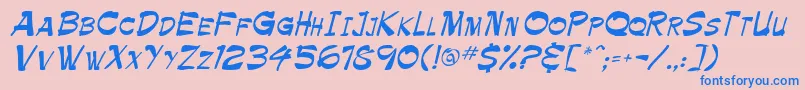 PainterdbNormal Font – Blue Fonts on Pink Background