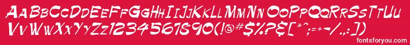 PainterdbNormal Font – White Fonts on Red Background