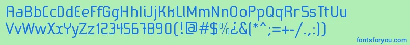 SabaticaRegular Font – Blue Fonts on Green Background
