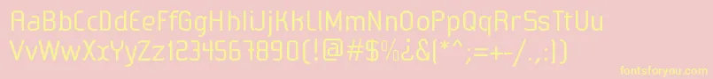 SabaticaRegular-Schriftart – Gelbe Schriften auf rosa Hintergrund