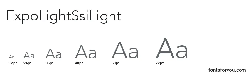 Размеры шрифта ExpoLightSsiLight