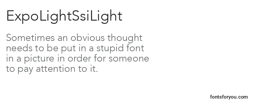 ExpoLightSsiLight Font