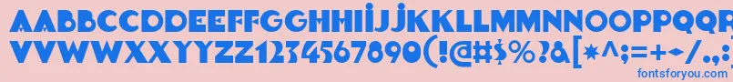 Goldsaber Font – Blue Fonts on Pink Background
