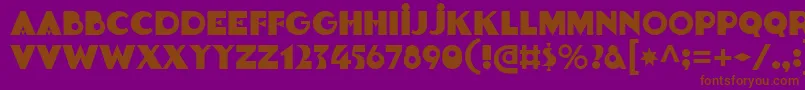 Goldsaber Font – Brown Fonts on Purple Background