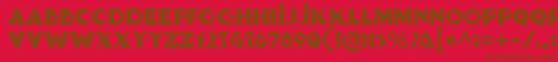 Goldsaber Font – Brown Fonts on Red Background