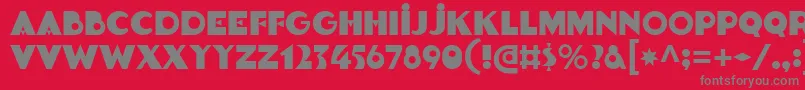 Goldsaber Font – Gray Fonts on Red Background