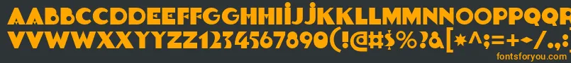 Goldsaber Font – Orange Fonts on Black Background