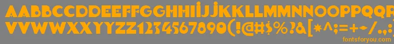 Goldsaber Font – Orange Fonts on Gray Background