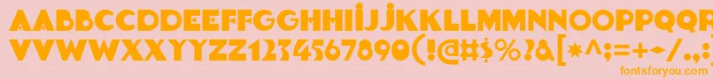 Goldsaber Font – Orange Fonts on Pink Background