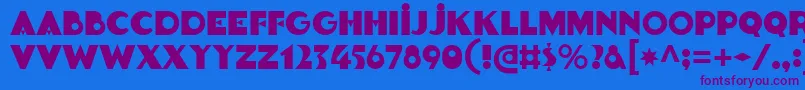 Goldsaber Font – Purple Fonts on Blue Background