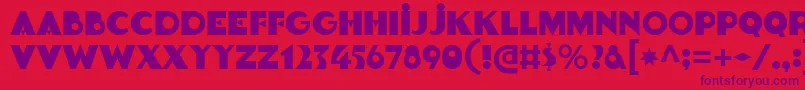 Goldsaber Font – Purple Fonts on Red Background