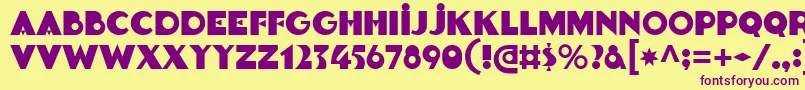 Goldsaber Font – Purple Fonts on Yellow Background
