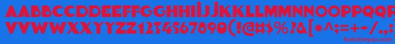 Goldsaber Font – Red Fonts on Blue Background