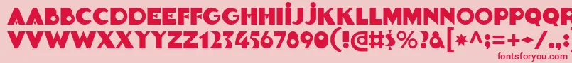 Goldsaber Font – Red Fonts on Pink Background