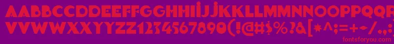 Goldsaber Font – Red Fonts on Purple Background