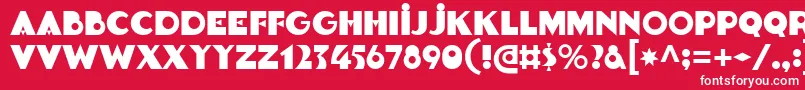 フォントGoldsaber – 赤い背景に白い文字