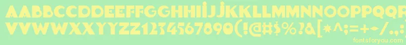 Goldsaber Font – Yellow Fonts on Green Background