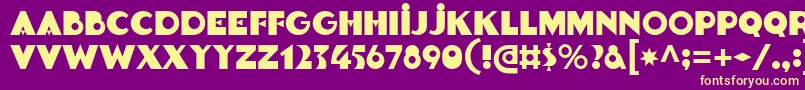 Goldsaber Font – Yellow Fonts on Purple Background