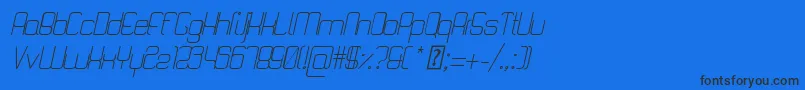 fuente QuattroLightItalic – Fuentes Negras Sobre Fondo Azul
