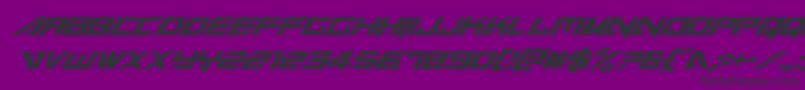 Tarrgetcondital Font – Black Fonts on Purple Background