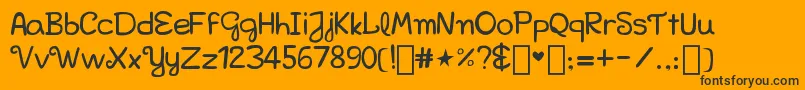 Bellakfont Font – Black Fonts on Orange Background