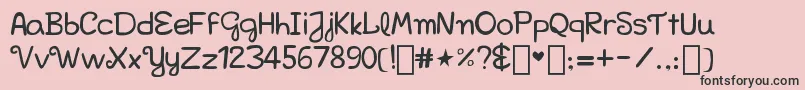 Bellakfont Font – Black Fonts on Pink Background