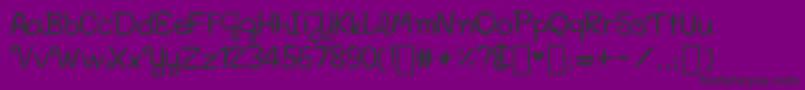 Bellakfont-Schriftart – Schwarze Schriften auf violettem Hintergrund