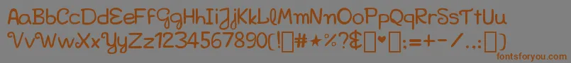 Bellakfont Font – Brown Fonts on Gray Background