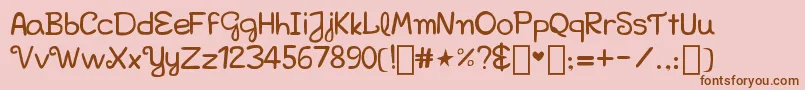 Bellakfont Font – Brown Fonts on Pink Background