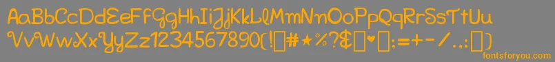 More about Bellakfont Font Bellakfont Font – Orange Fonts on Gray Background